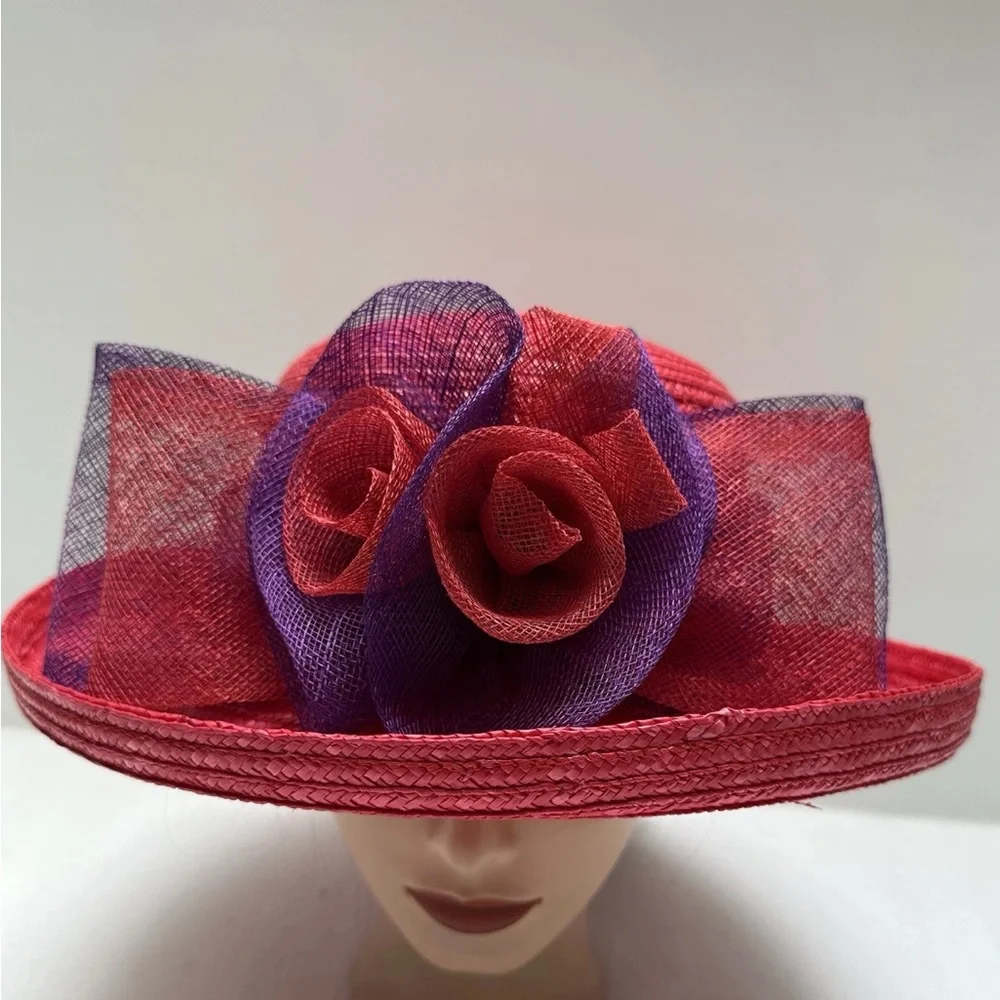 VTG NEW SOMETHING SPECIAL FEDORA HAT WIDE BRIM DERBY PARTY & EMILY ADAMS HAT BOX
